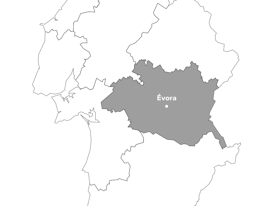 Mapa da localização da Equipévora em Évora